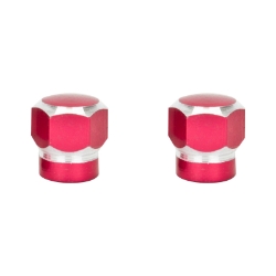 VALVE CAPS TRIKTOPZ HEX 2-TONE RD 1pr/PK 