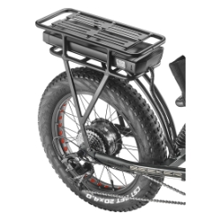Sun Seeker E-Fat Tad Electric Assist tadpole Recumbent Trike Rack