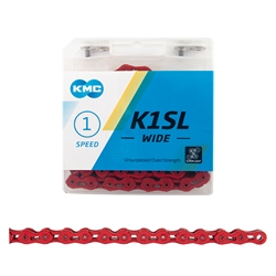 CHAIN KMC K1SL WIDE 1s RD/RD 100L 