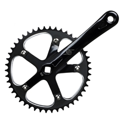 CRANKSET OR8 P/P TRACK 175x46 1/8 SQ BK/BK 