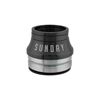 HEADSET SUNDAY INT HIGH 15mm MX 1-1/8 CMPY45d BK w/CONICAL SPACER 