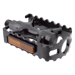 PEDALS SUNLT SPORT 1pc ALY 9/16in BLK 