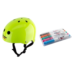 HELMET TRIPLE8 WIPEOUT SKATE/BIKE YOUTH-MD N-GN 