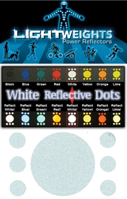 REFLECTOR LIGHTWEIGHTS SAFETY DOTS 7pc WHT 