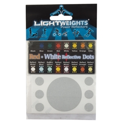 REFLECTOR LIGHTWEIGHTS SAFETY DOTS 14pc RED/WHT 